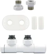 Zawory i kraniki - Zawór regulacyjny 50mm TWINS biały prawy GZ1/2 All in One - miniaturka - grafika 1