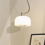 Lampy sufitowe - FLOS Lampa wisząca designerska Bellhop Glass S1, możliwość ściemniania, biały / opal, sypialnia, szkło - miniaturka - grafika 1