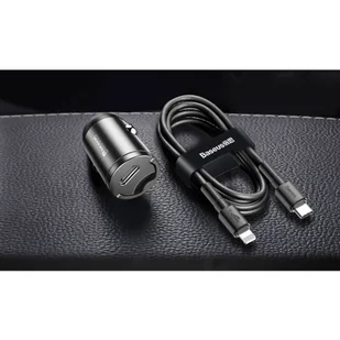 Baseus Tiny Star PPS mini ładowarka samochodowa USB Typ C 30W Quick Charge 3.0 PD 3.0 + kabel USB Typ C / Lightning 1m szary (TZVCHX-0G) - Ładowarki samochodowe - miniaturka - grafika 23