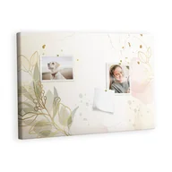 Tablice i flipcharty - Kolorowy Organizer - Tablica Korkowa z Pinezkami - Złota grafika liniowa 60x40 cm - miniaturka - grafika 1