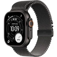 Apple Watch Ultra 3 GPS + Cellular 49mm Tytan czarny + bransoleta mediolańska z tytanu M Czarny