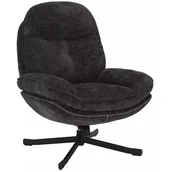 Fotele - Fotel Obrotowy Harper Czarny Biuro Pracownia Salon - miniaturka - grafika 1