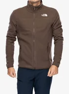 Bluzy sportowe męskie - Bluza polarowa The North Face 100 Glacier Full Zip - smokey brown - miniaturka - grafika 1