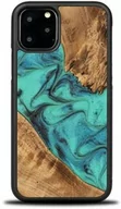 Etui i futerały do telefonów - Bewood Drewniane etui iPhone 11 Pro, Turquoise - miniaturka - grafika 1
