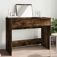 Toaletki - vidaXL Toaletka z lustrem dąb wędzony 100x45x76 cm - miniaturka - grafika 1