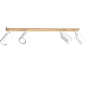 Lampy sufitowe - Prosta, biało-brązowa listwa sufitowa LX 594 z serii TULON - miniaturka - grafika 1