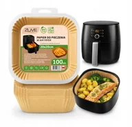 Akcesoria i części AGD - Wkład AIR FRYER 100 sztuk ZUVE wkłady papierowe do frytkownicy 20x20 - miniaturka - grafika 1