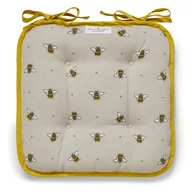 Poduszki na krzesła - Beżowo-żółta bawełniana poduszka na krzesło Cooksmart ® Bumble Bees - miniaturka - grafika 1