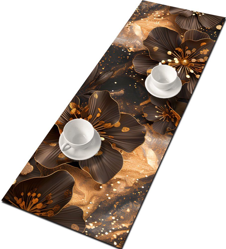 BERTONI filcowy bieżnik, obrus z wzorem dekoracja stołu PEARL FLOWER 115x40 cm