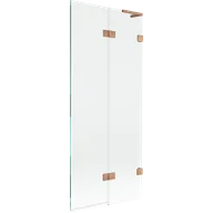 Parawany nawannowe - Mexen Lunar L parawan nawannowy 2-skrzydłowy prawy 80 x 150 cm, transparent, miedź szczotkowana - 897L-080-100-65-00-P - miniaturka - grafika 1