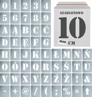 Zestawy piśmiennicze - Szablony malarskie wielorazowe Litery Cyfry 10 cm komplet 56szt. - miniaturka - grafika 1