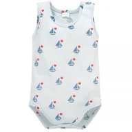 Body dla niemowląt - PINOKIO BODY NA RAMIACZKACH SAILOR NIEBIESKI 86 - miniaturka - grafika 1