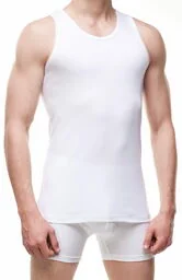 Męska koszulka na ramiączkach Cornette Authentic 213 biała 3-5XL - Koszulki męskie - miniaturka - grafika 1