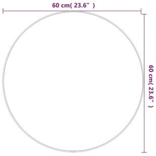 Lustro ścienne, złote, Ø 60 cm, okrągłe Lumarko! - Lustra - miniaturka - grafika 7