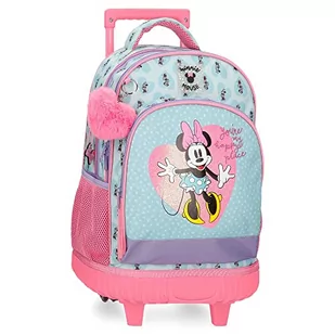 Disney Minnie My Happy Place Plecak Compact 2 koła Niebieski 32x43x21 cms 28,9l Poliester, niebieski, Mochila Compact 2 Ruedas, Kompaktowy plecak 2 koła - Plecaki - miniaturka - grafika 1