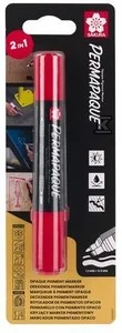 Marker Permapaque Dual Point czerwony, Sakura - Markery permanentne - miniaturka - grafika 1