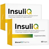 Glukometry i akcesoria dla diabetyków - Zestaw BioceriQ InsuliQ, 2 x 60 kapsułek - miniaturka - grafika 1
