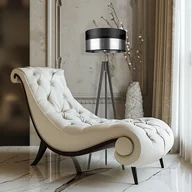 Lampy stojące - Piękna lampa podłogowa do salonu na trójnogu drewnianym HAITI GLAM - miniaturka - grafika 1