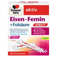 Witaminy i minerały - Doppelherz® aktiv Żelazo dla kobiet Direct, 20 saszetek - miniaturka - grafika 1
