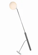 Lampy stojące - Lumina Deco GRANINO W1 nowoczesna lampa podłogowa beton chrom ze szklanym kloszem E27 - miniaturka - grafika 1