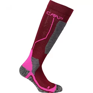 CMP Unisex dziecięce Calzino Da Sci in Lana skarpety Burgundy-Pink Fluo 25-27 - Skarpetki damskie - miniaturka - grafika 1