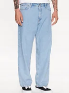 Spodnie męskie - JACK&JONES MĘSKIE JEANSY BAGGY NIEBIESKIE BAWEŁNIANE 28/32 JMO - miniaturka - grafika 1