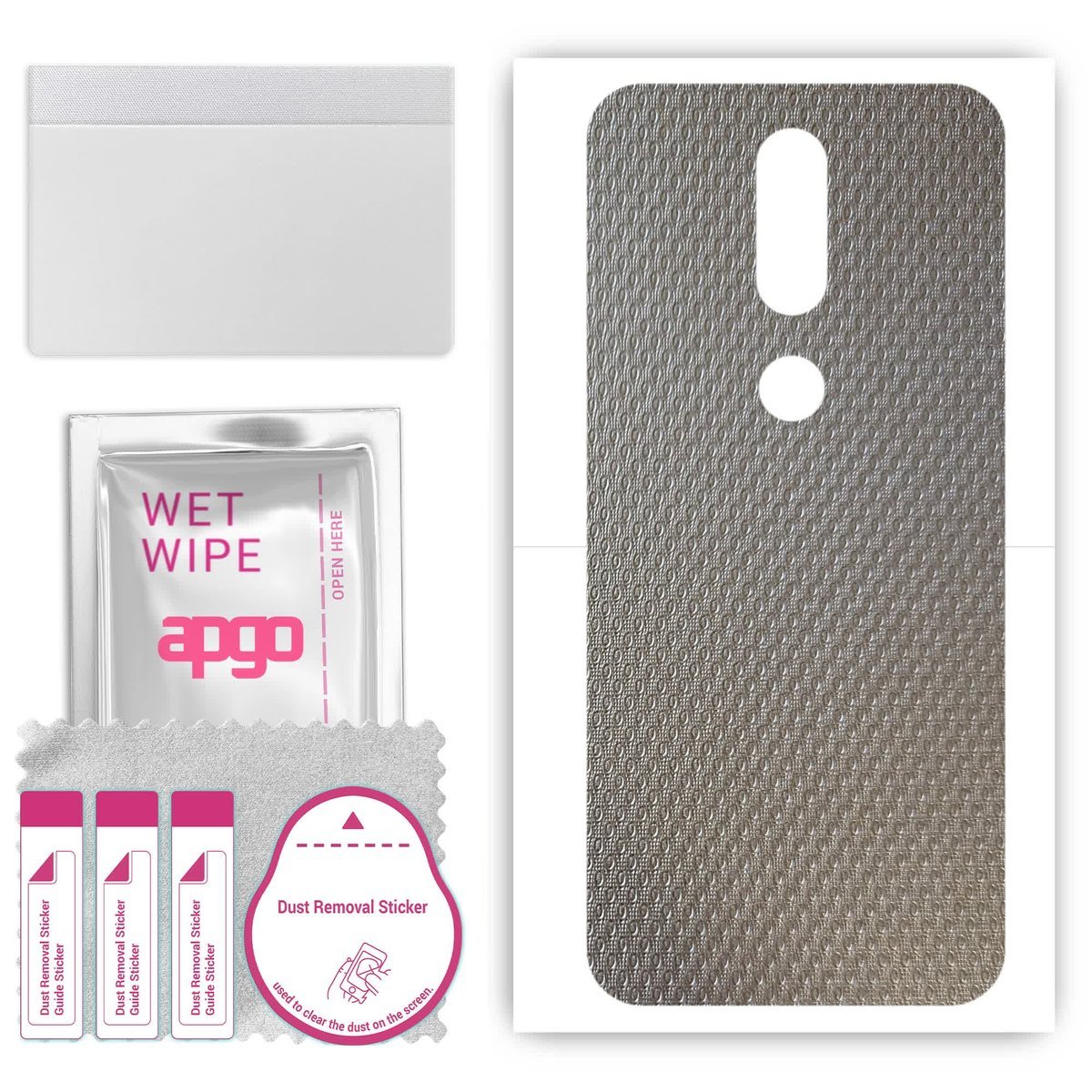 Folia naklejka skórka strukturalna na TYŁ do Nokia 4.2 - Aluminium krople - apgo SKINS