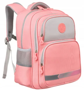 Plecak szkolny Peterson dla dziewczynki plecak dwukomorowy z kieszeniami na napoje, różowy - Plecaki szkolne i tornistry - miniaturka - grafika 3