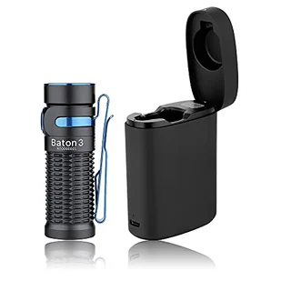 OLIGHT Baton 3 Mała magnetyczna latarka z bezprzewodową ładowarką 1200 lumenów, 6 poziomów oświetlenia, autonomia, maks. 94 dni, wodoodporna latarka do awaryjnego kempingu, wędrówek, wędkowania w - Latarki - miniaturka - grafika 1
