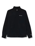 Bluzy męskie - Champion Męska bluza Eco Future z recyklingu, elastyczna tkana, na zamek błyskawiczny, czarna, S - miniaturka - grafika 1