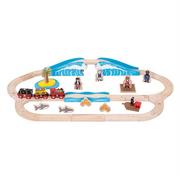 Pociągi dla dzieci - Bigjigs Toys BJT038 Kolejka - zestaw piracki BJT038 - miniaturka - grafika 1