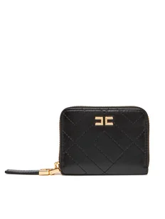 Elisabetta Franchi Mały Portfel Damski PF-87A-52E2-V150 Czarny - Portfele - miniaturka - grafika 1