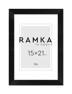 Ramka na zdjęcia 15x21 cm z podpórką Czarna - Ramki na zdjęcia - miniaturka - grafika 1