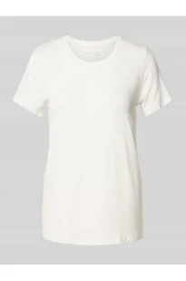 T-shirt z prążkowanym okrągłym dekoltem - Schiesser - Koszulki i topy damskie - miniaturka - grafika 1