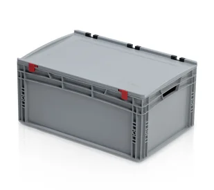 B2B Partner Plastikowa skrzynka z wiekiem 600x400x285 mm 967190 - Pojemniki przemysłowe - miniaturka - grafika 1