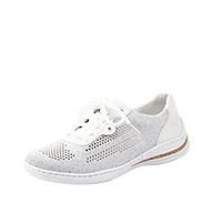 Moda i Uroda OUTLET - Rieker Damskie Buty Typu Trampkis Wiosna/Lato M3506, Biały -39 EU - miniaturka - grafika 1