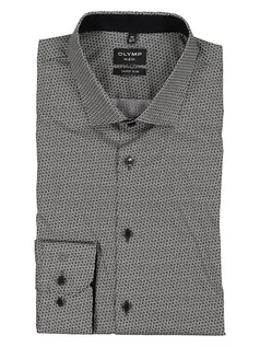 Koszule męskie - OLYMP Koszula "No 6 six" - Super Slim fit - w kolorze szarym - grafika 1