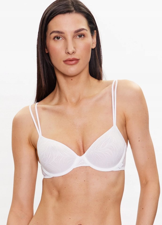 CALVIN KLEIN BIUSTONOSZ ZAPINANY KORONKOWY BIAŁY 70D 2_2 TIA
