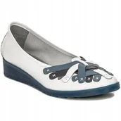 Półbuty damskie - Białe półbuty Maciejka 04500-11 damskie skóra naturalna - miniaturka - grafika 1