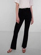 Spodnie damskie - Pieces Jeansy 17111068 Czarny Flared Fit - miniaturka - grafika 1