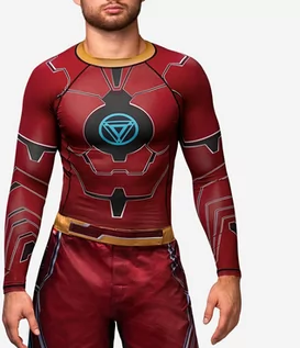 Koszulki sportowe męskie - Hayabusa Rashguard Marvel Iron Man Długi Rękaw Black - grafika 1