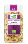 Owoce świeże i suszone - Bio Planet Ananas Suszony Kawałki BIO 100g - - miniaturka - grafika 1