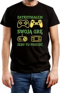 Koszulki męskie - T-SHIRT MĘSKI PREZENT DLA GRACZA XBOX PLAY KOSZULKA CZARNA R-M A509 - miniaturka - grafika 1