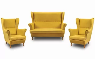 Zestaw Wypoczynkowy Uszak Sofa + 2x Fotel - Komplety wypoczynkowe - miniaturka - grafika 1