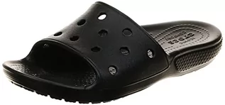 Buty dla dziewczynek - Crocs Unisex Classic Slide K drewniane buty dziecięce, czarny, 36/37 EU - grafika 1