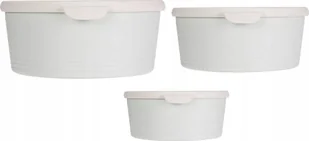 Excellent Houseware Pojemniki na żywność okrągłe z tworzywa sztucznego, 3 sztuki o różnej wielkości - Akcesoria do karmienia - miniaturka - grafika 1