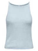 Koszulki i topy damskie - ONLY Top dzianinowy w kolorze błękitnym - miniaturka - grafika 1