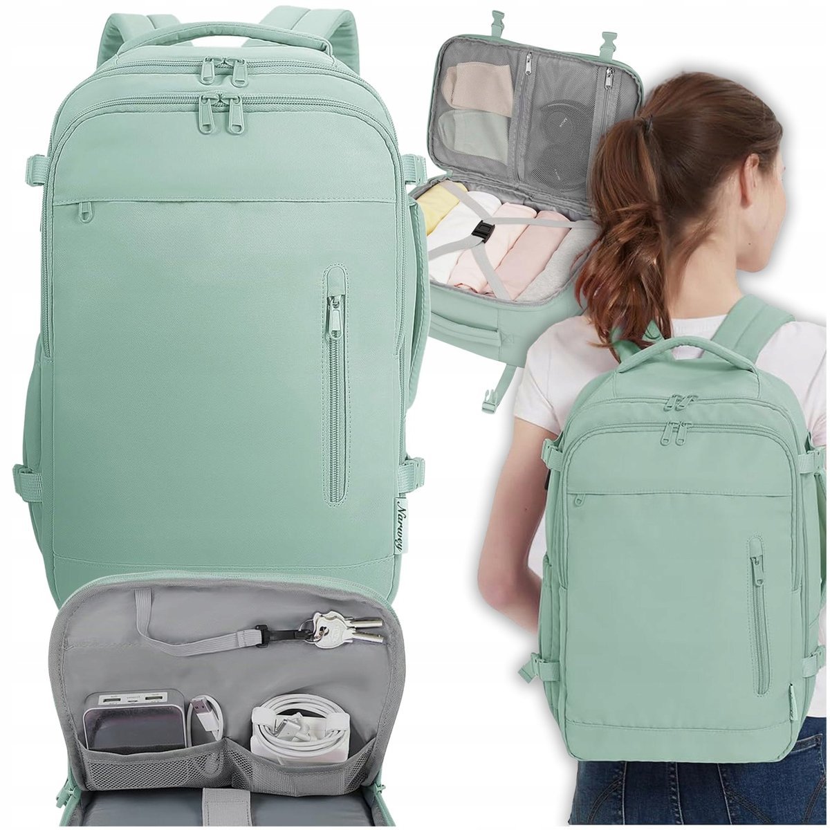 PLECAK PODRÓŻNY 20L BAGAŻ PODRĘCZNY 40x20x25cm TORBA NA LAPTOPA RYANAIR