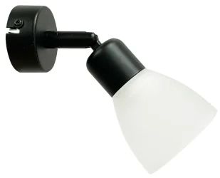 Loftowy kinkiet ze szklanym kloszem czarny + biały - 2X Z067 M6-D91 - Lampy ścienne - miniaturka - grafika 1