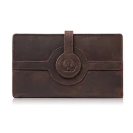 Portfele - Portfel damski duży skórzany vintage brązowy paolo peruzzi t-134-hbr - miniaturka - grafika 1